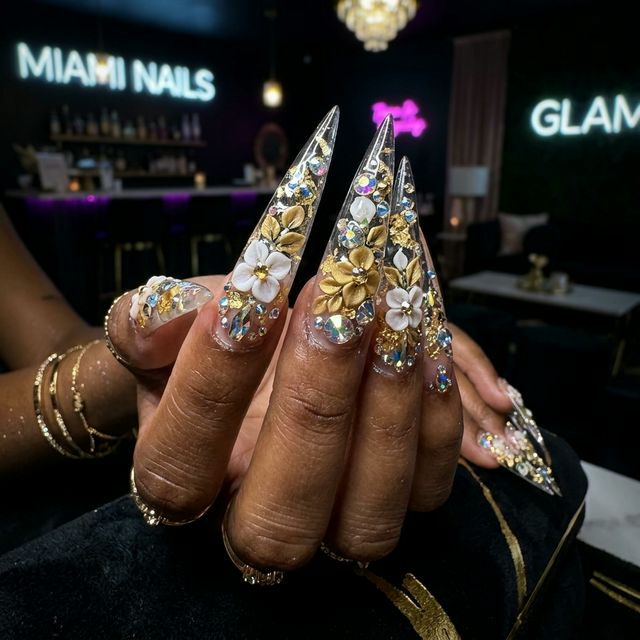 Unique Crystal and Gem Nail Art - Arianna Nails Showcase