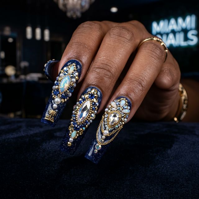 CUSTOM 3D ART & CRYSTALS - Professional Nail Service at Arianna Nails